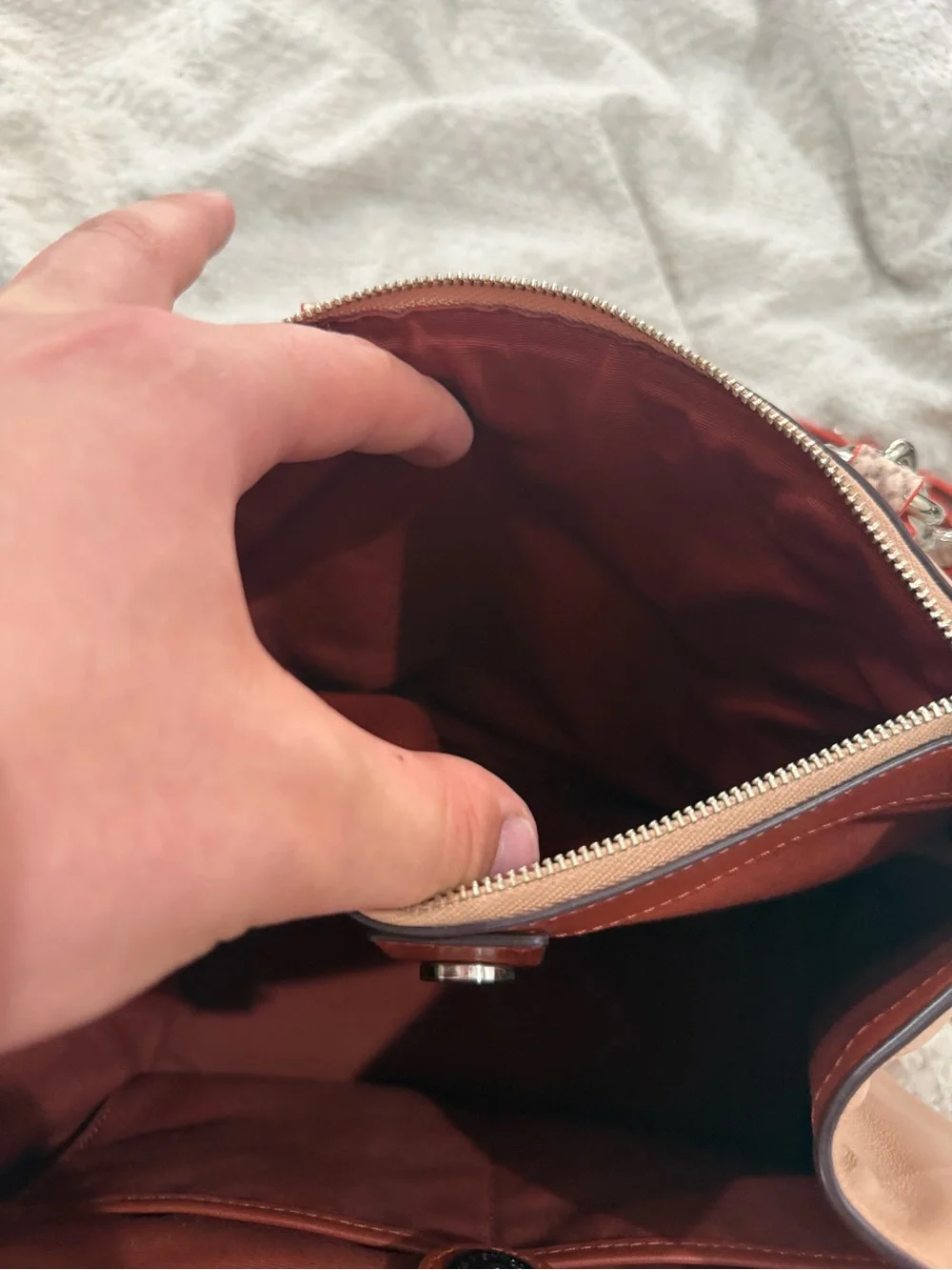 Coach Mini Crosby Carryall 21 in snakeskin, with hangtag+strap  “used”